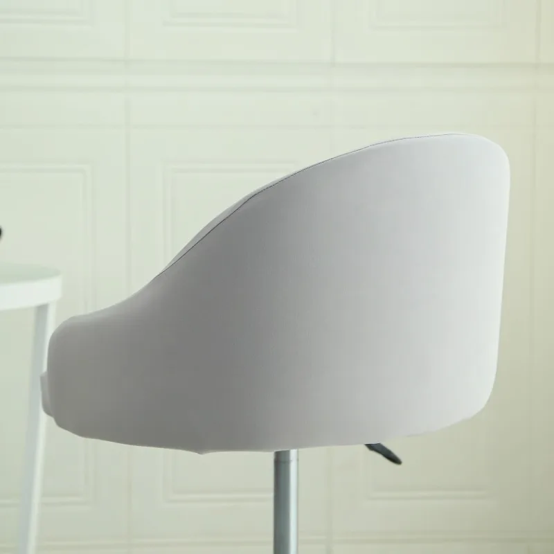 Housse de chaise de bar pivotante petit dossier incurvé et accoudoir lycra - 24 motifs