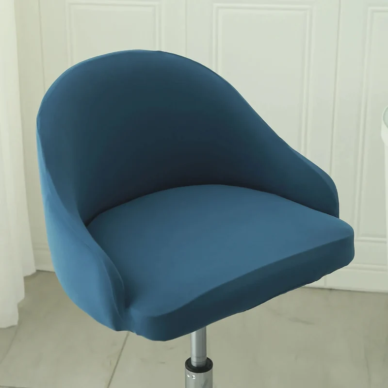 Housse de chaise de bar pivotante petit dossier incurvé et accoudoir lycra - 24 motifs