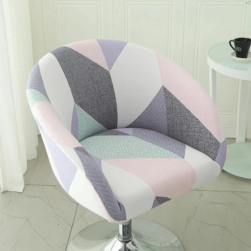 Housse de chaise de bar gabin grand dossier incurvé lycra - 24 motifs