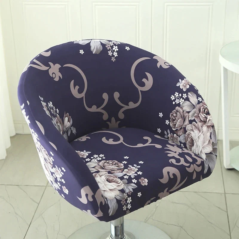 Housse de chaise de bar gabin grand dossier incurvé lycra - 24 motifs