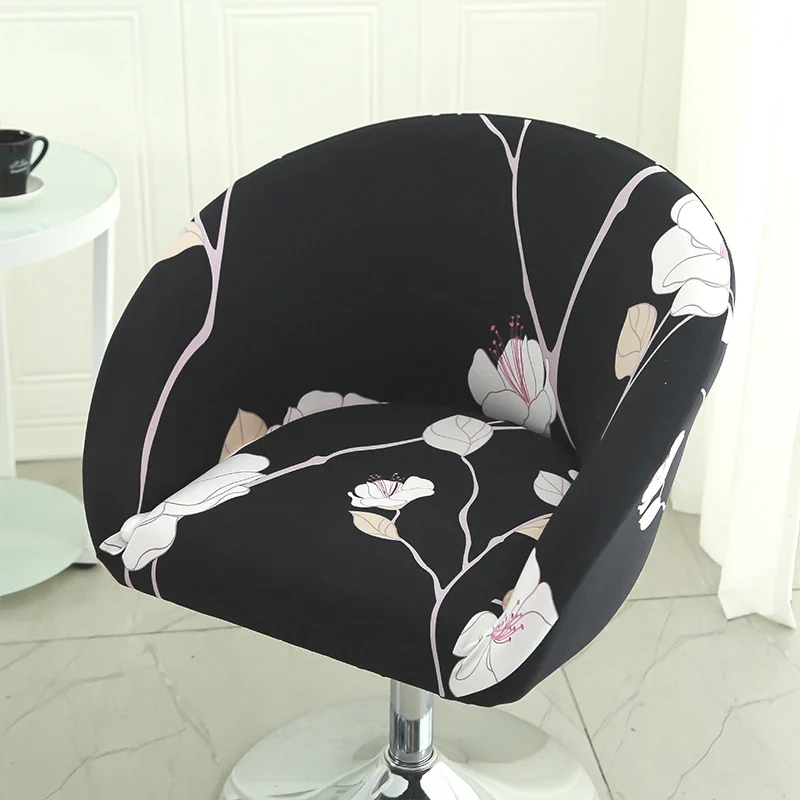 Housse de chaise de bar gabin grand dossier incurvé lycra - 24 motifs