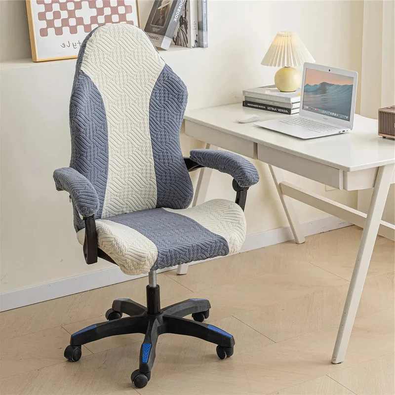Housse de chaise de bureau extensible nouveau tissu renforcé anti griffes