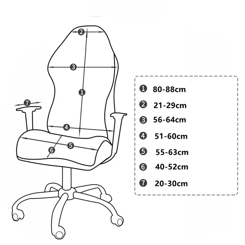 Housse de chaise de bureau extensible nouveau tissu renforcé anti griffes