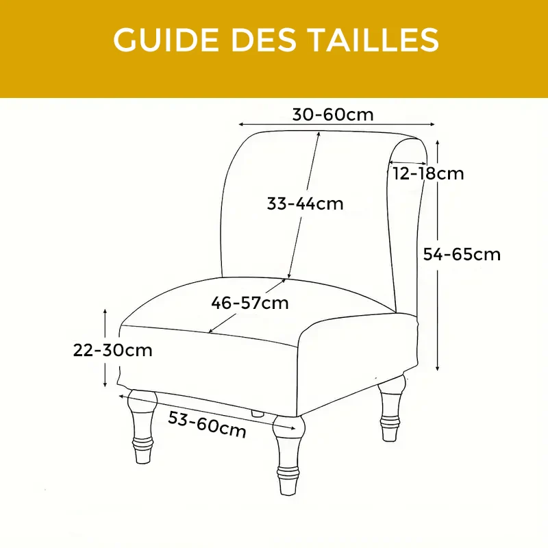 Housse pour chauffeuse, fauteuil bas sans accoudoir pur velours