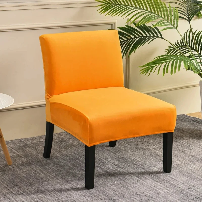 Housse pour chauffeuse, fauteuil bas sans accoudoir pur velours