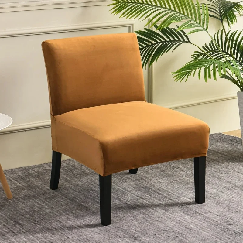 Housse pour chauffeuse, fauteuil bas sans accoudoir pur velours