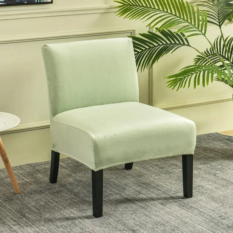 Housse pour chauffeuse, fauteuil bas sans accoudoir pur velours