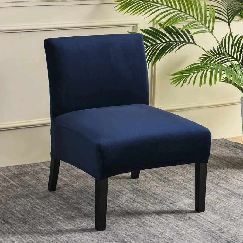 Housse pour chauffeuse, fauteuil bas sans accoudoir pur velours