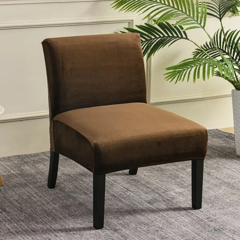 Housse pour chauffeuse, fauteuil bas sans accoudoir pur velours