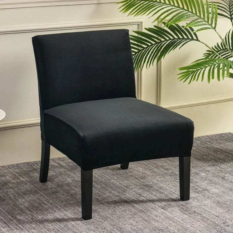 Housse pour chauffeuse, fauteuil bas sans accoudoir pur velours