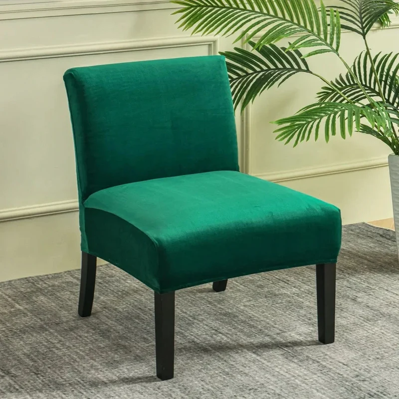 Housse pour chauffeuse, fauteuil bas sans accoudoir pur velours