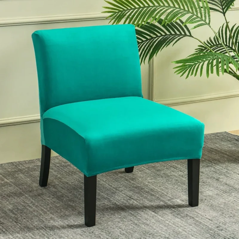 Housse pour chauffeuse, fauteuil bas sans accoudoir pur velours
