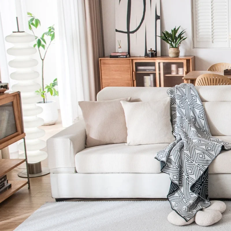 Housse de coussin de canapé renforcé velours côtelé