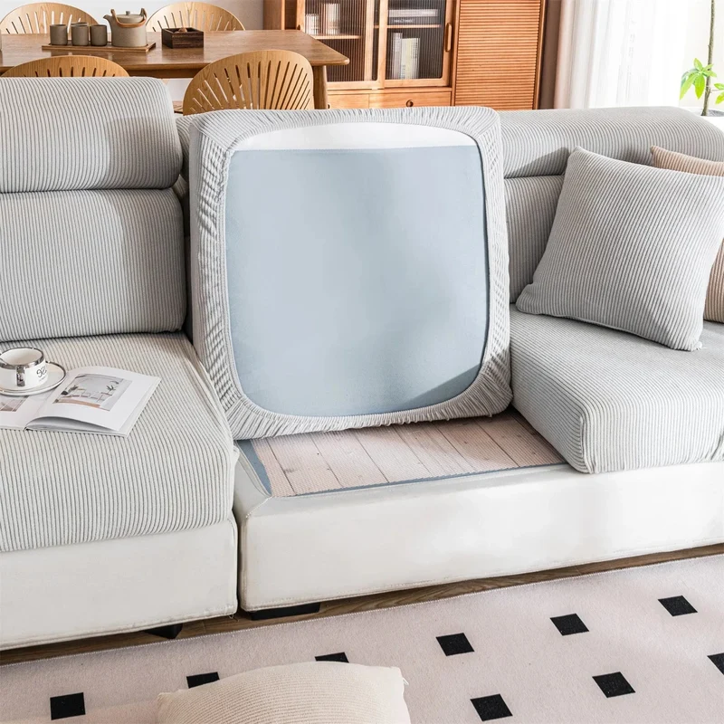 Housse de coussin de canapé renforcé velours côtelé