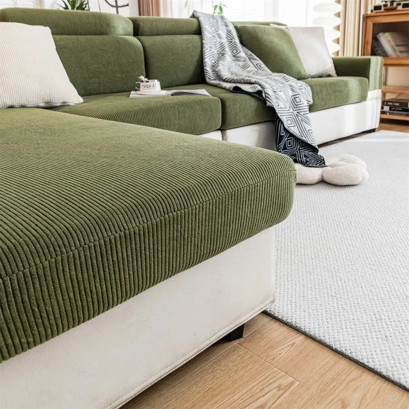 Housse de coussin de canapé renforcé velours côtelé