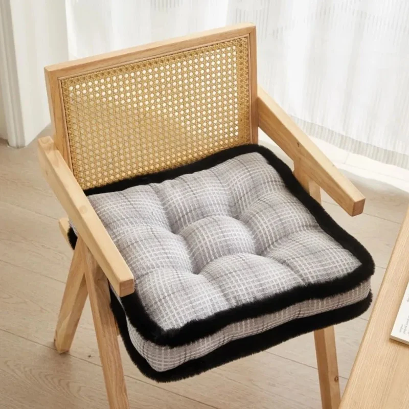 Galette de chaise carré rembourrée matelassée épaisse et élégante