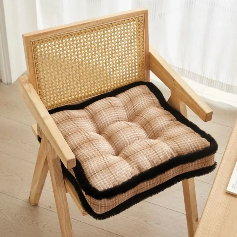 Galette de chaise carré rembourrée matelassée épaisse et élégante