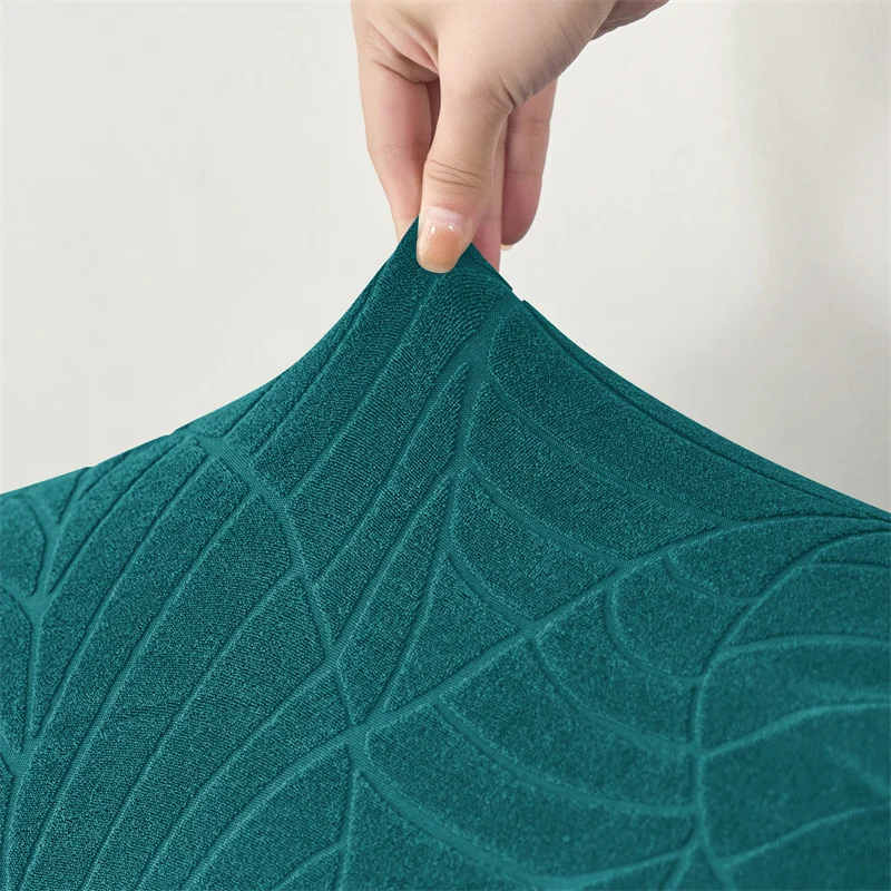 Housse de chaise haute imperméable extensible texture feuille d'hibiscus