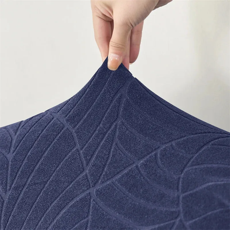 Housse de chaise haute imperméable extensible texture feuille d'hibiscus