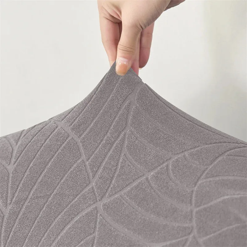 Housse de chaise haute imperméable extensible texture feuille d'hibiscus