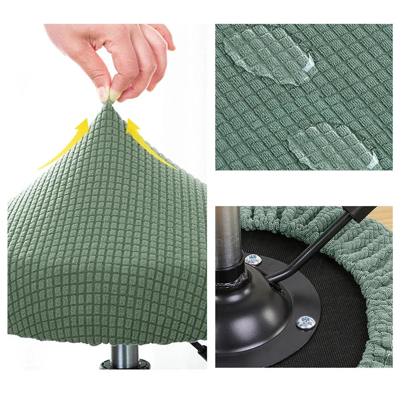 Housse de tabouret rond super extensible micro fibres