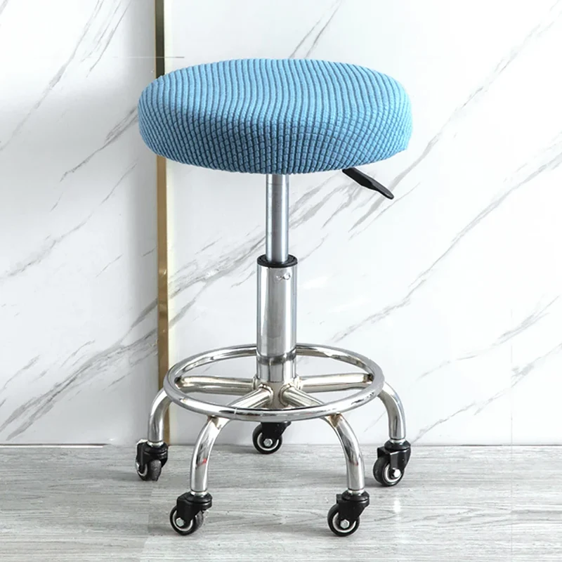 Housse de tabouret rond super extensible micro fibres