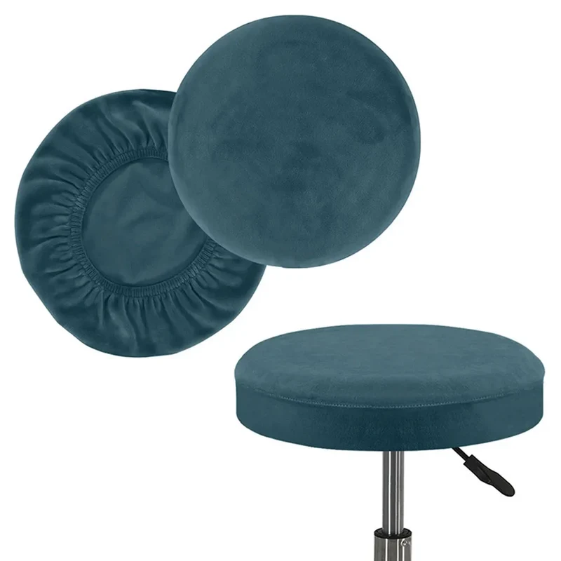 Housse de tabouret rond extensible en velours pour bar, salle à manger, restaurants