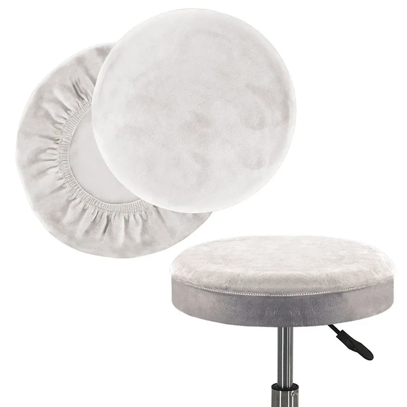 Housse de tabouret rond extensible en velours pour bar, salle à manger, restaurants