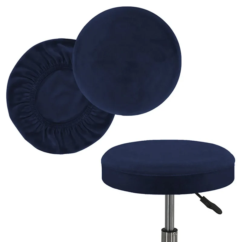 Housse de tabouret rond extensible en velours pour bar, salle à manger, restaurants