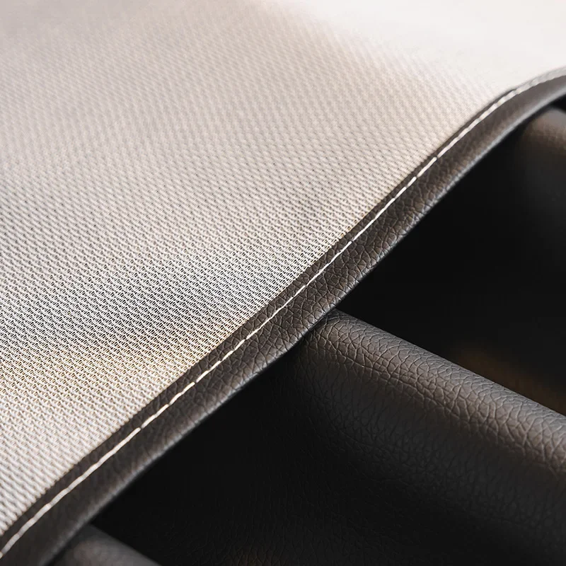 Jeté de Canapé en Simili Cuir Noir