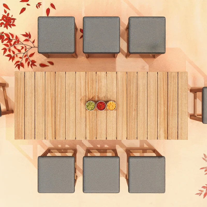 Lot de 2 tabourets de jardin Bornéo