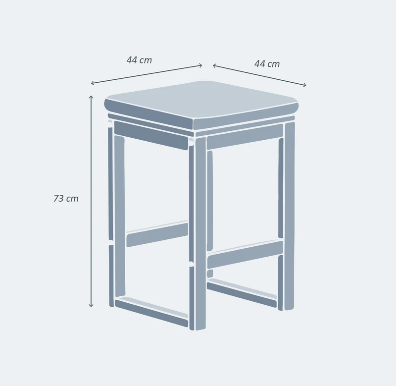 Lot de 2 tabourets de jardin Bornéo