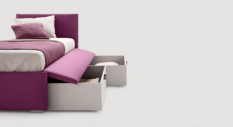 Lit tiroir SOFA 150 tissus au choix