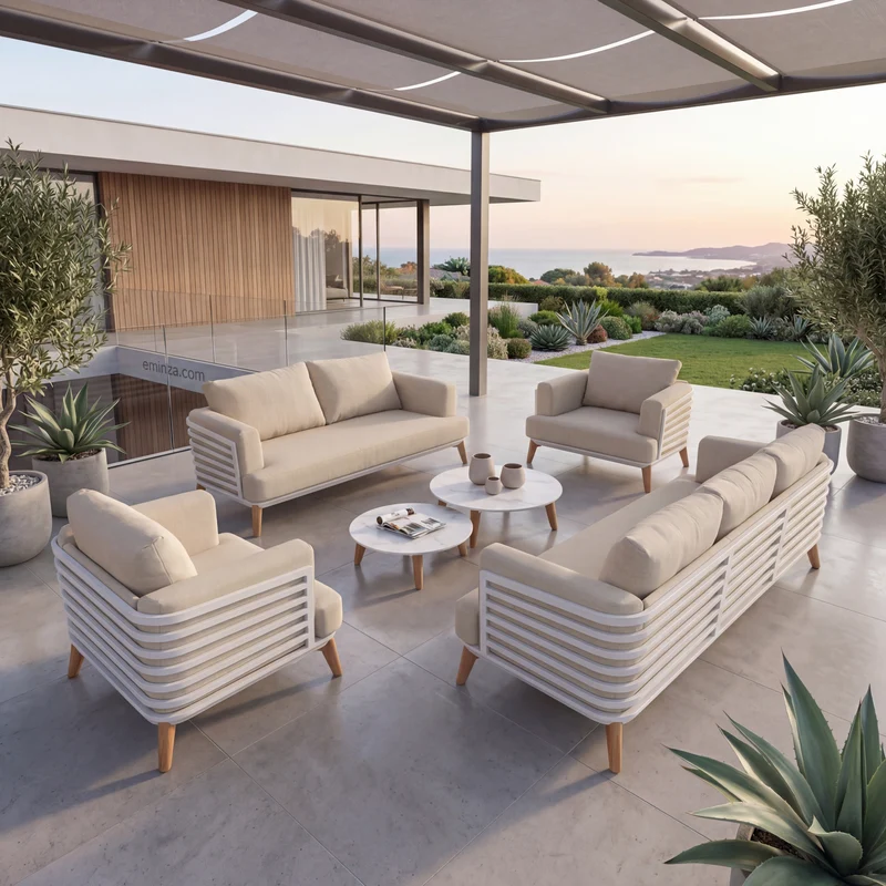 Salon de jardin Monte Carlo - 7 places