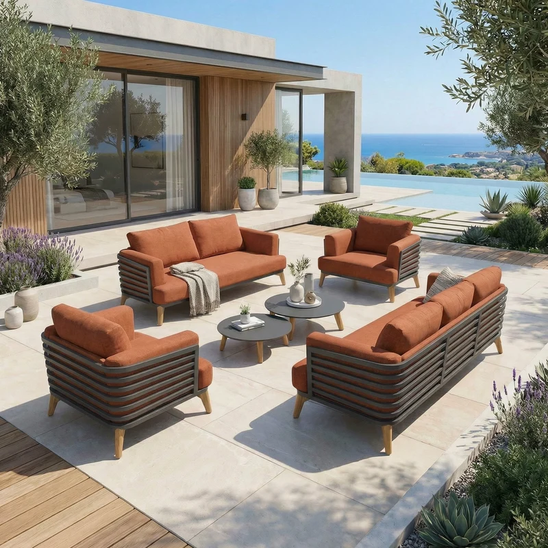 Salon de jardin Monte Carlo - 7 places