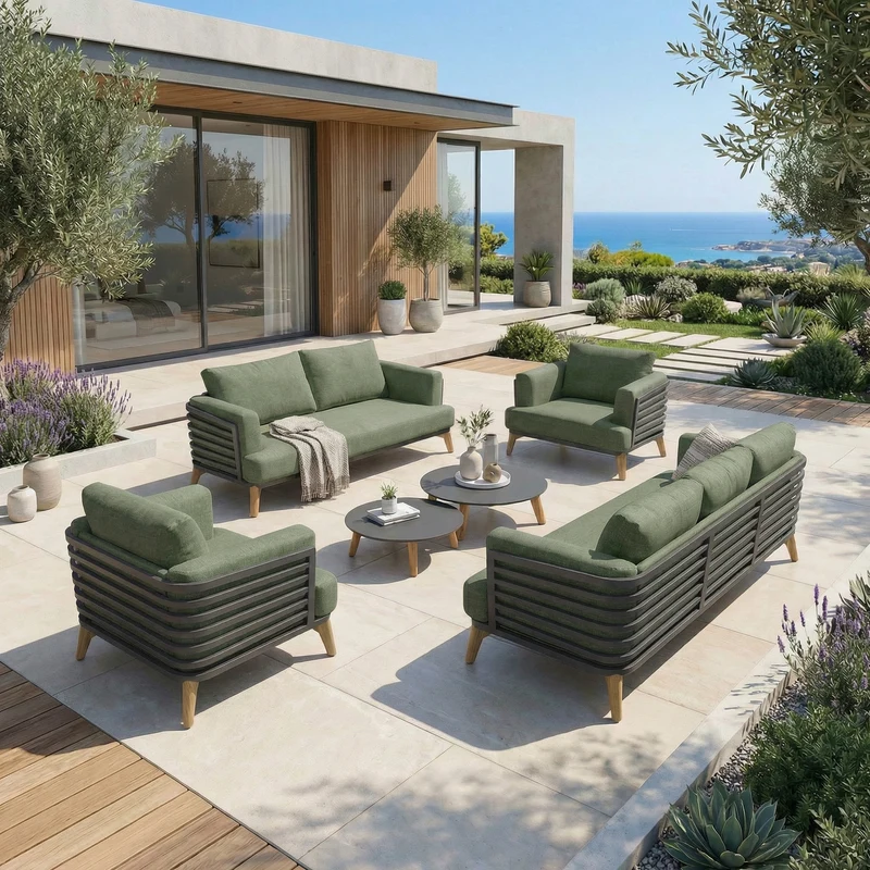 Salon de jardin Monte Carlo - 7 places