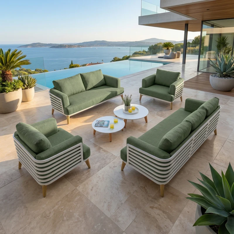 Salon de jardin Monte Carlo - 7 places