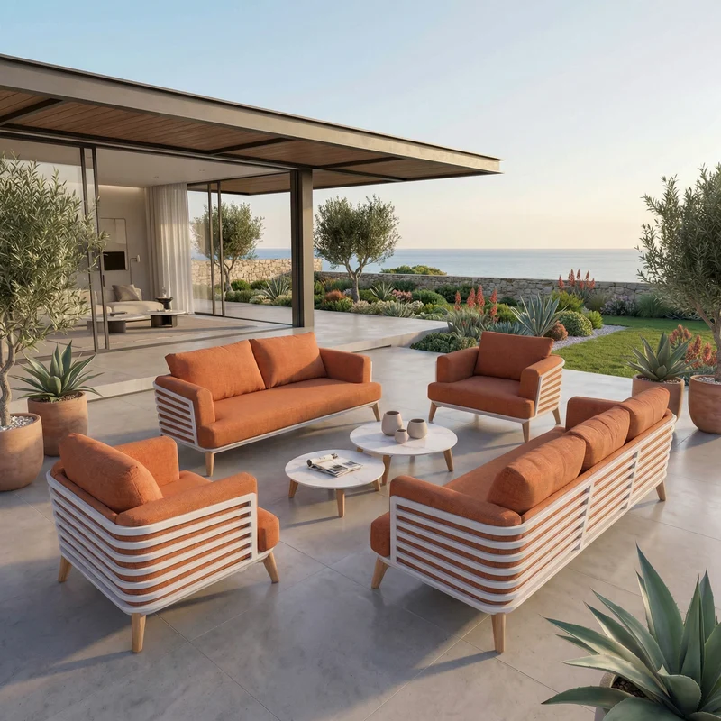 Salon de jardin Monte Carlo - 7 places