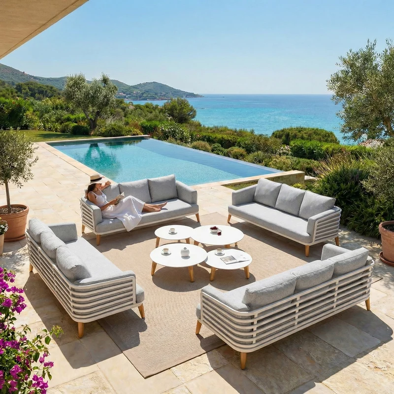 Salon de jardin Monte Carlo - 12 places
