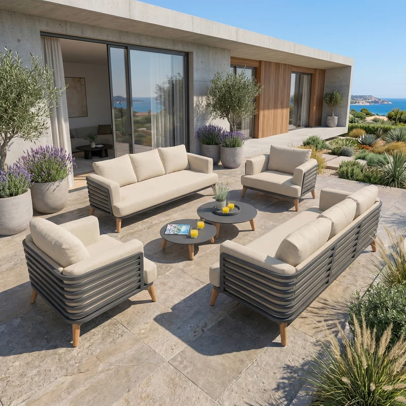 Salon de jardin Monte Carlo - 8 places