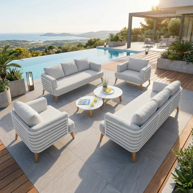Salon de jardin Monte Carlo - 8 places
