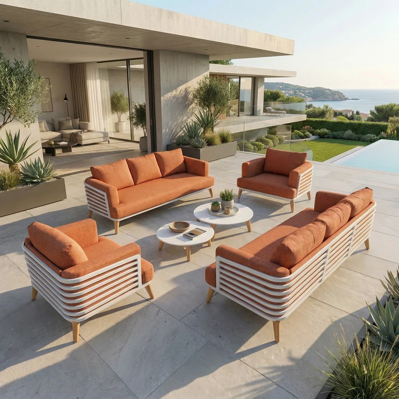 Salon de jardin Monte Carlo - 8 places