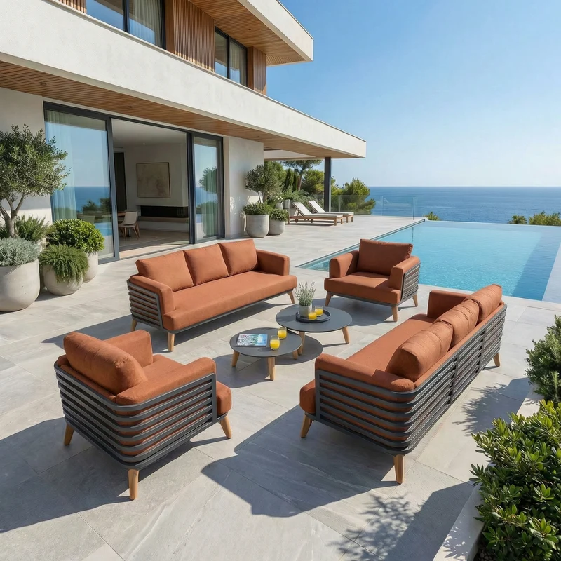 Salon de jardin Monte Carlo - 8 places