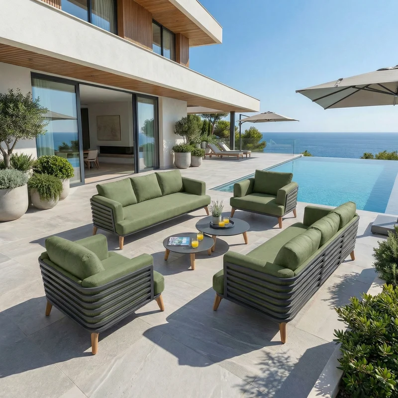 Salon de jardin Monte Carlo - 8 places