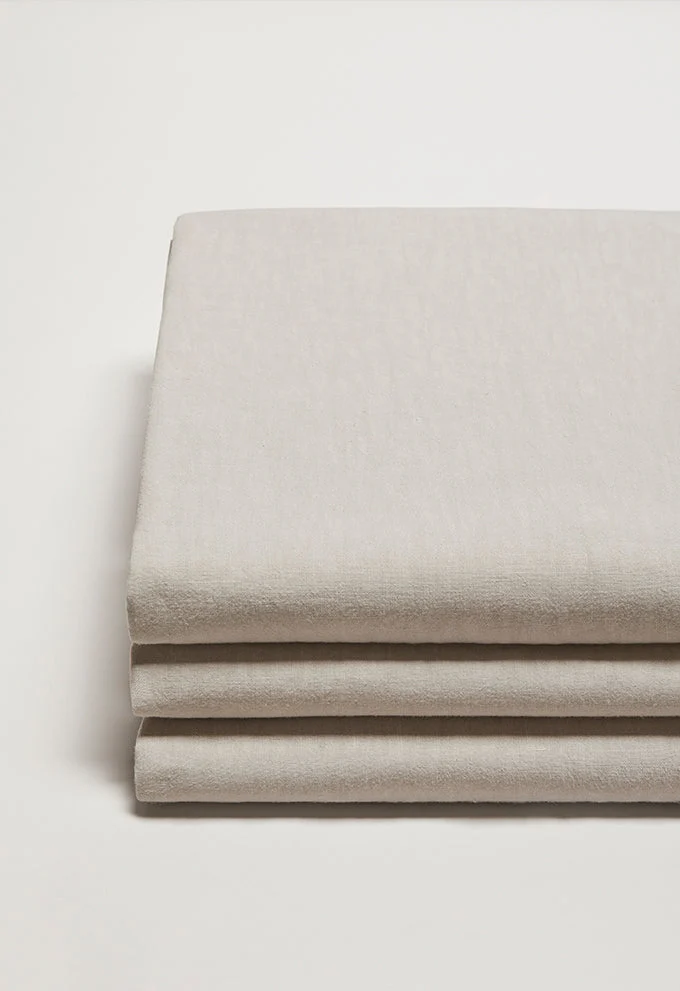 Drap plat Lin lavé