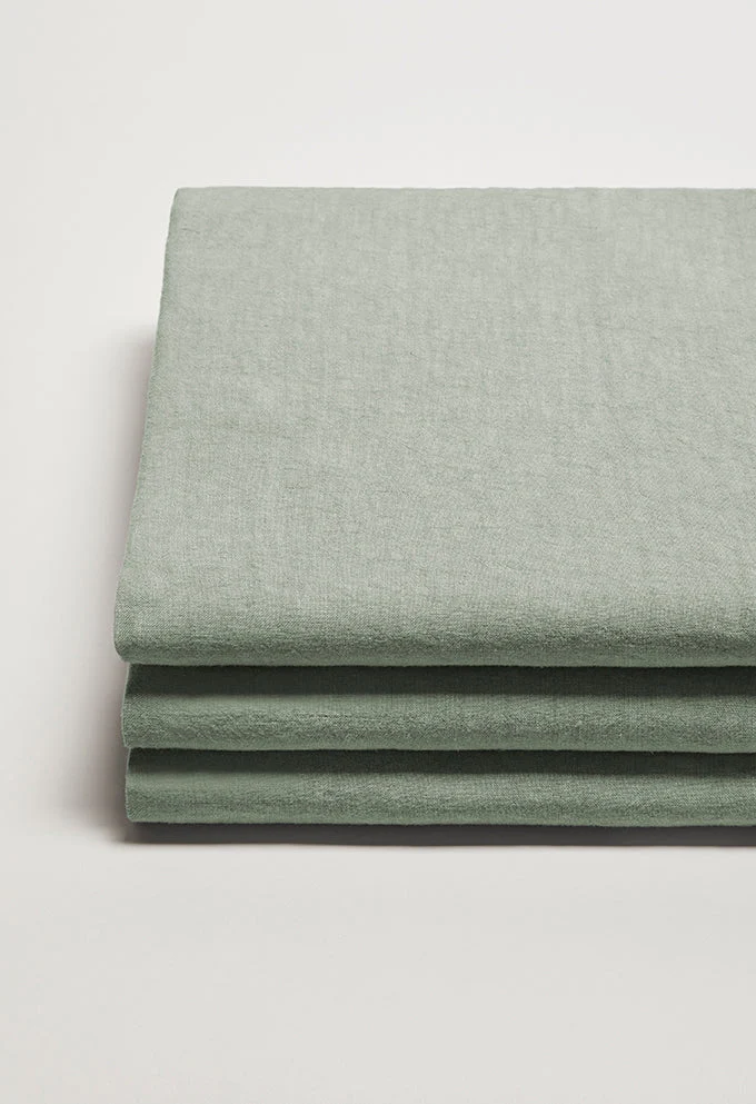 Drap plat Lin lavé