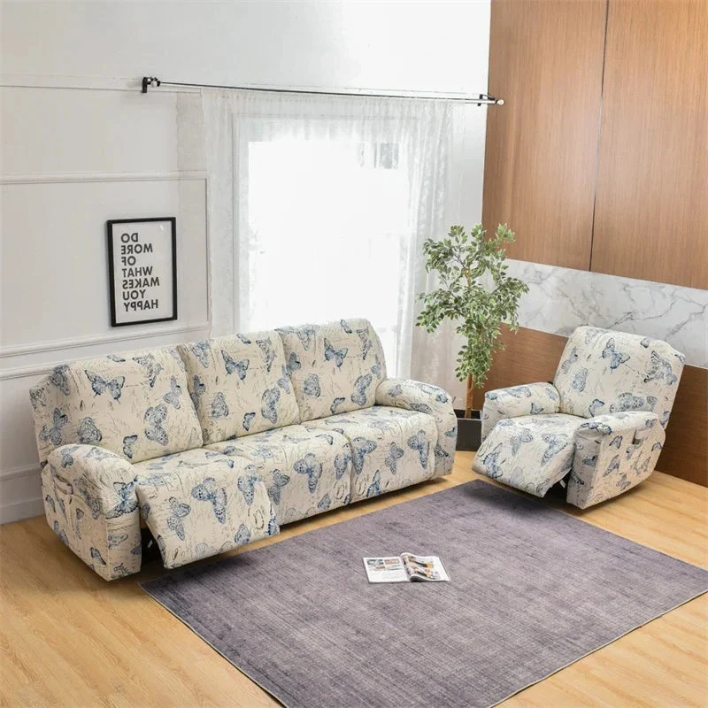 Housse pour fauteuil et canapé relax inclinable 1/2/3 places - Harmony 8 motifs