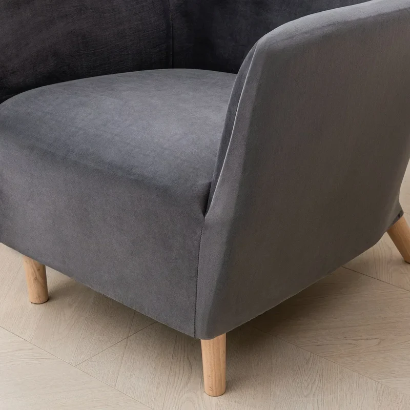 Housse extensible pour fauteuil à oreilles IKEA OSKARSHAMN velours 11 couleurs unie