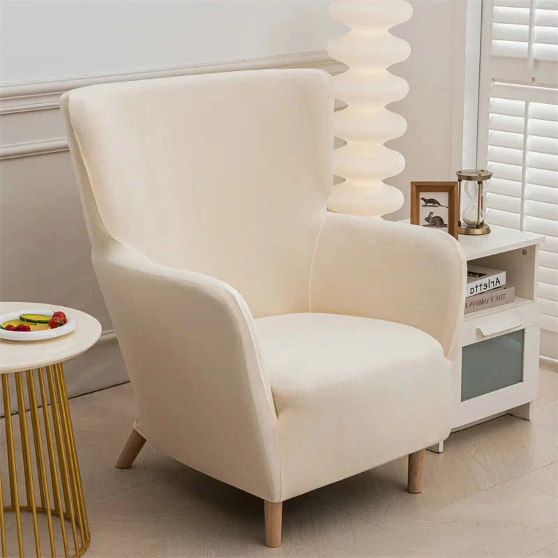 Housse extensible pour fauteuil à oreilles IKEA OSKARSHAMN velours 11 couleurs unie
