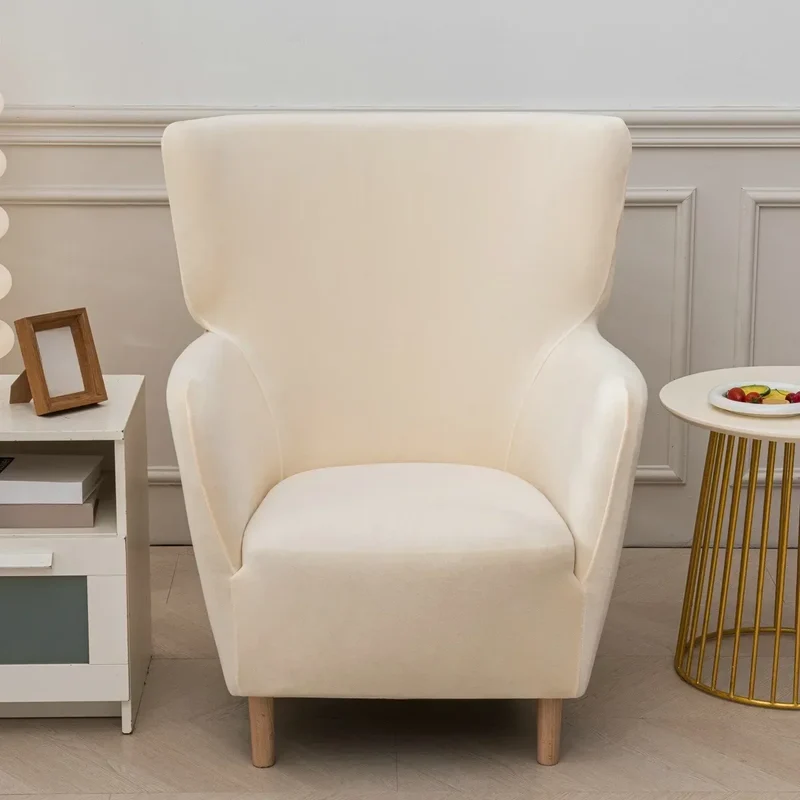 Housse extensible pour fauteuil à oreilles IKEA OSKARSHAMN velours 11 couleurs unie